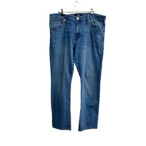 Classic Relaxed Straight Jeans Mavi Matt Blue Stretch Denim Men’s Size 40
